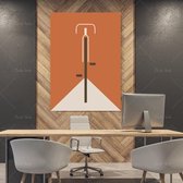 Bauhaus Minimalist Bicycle Poster - 60x90cm Canvas - Multi-color