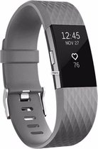 YPCd® Siliconen bandje - Fitbit Charge 2 - Grijs - Large