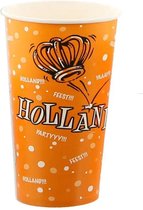 50 stuks Oranje bekers bierglazen  50cl EK WK Voetbal Nederland Holland Feest Party  versiering Voetbal beker