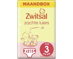 Zwitsal Luiers Midi - Maat 3 - 213 stuks - Voordeelverpakking