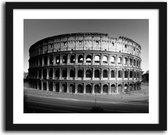 Foto in frame , Colosseum ​, 70x100cm , Zwart wit  , Premium print