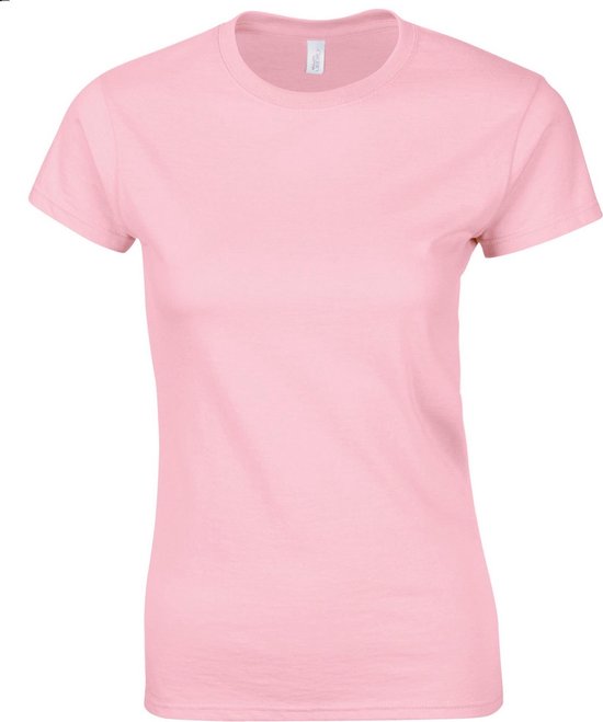 Gildan Dames Zachte Stijl Korte Mouw T-Shirt (Lichtroze) | bol.com
