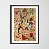 Joan Miro Modern Surrealism Poster 13 - 60x90cm Canvas - Multi-color