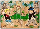 Alec Monopoly Poster 6 - 30x40cm Canvas - Multi-color