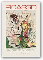 Vintage Pablo Picasso Exhibition Poster 5 - 60x90cm Canvas - Multi-color