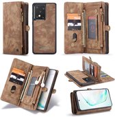 Caseme - Samsung Galaxy S20 Ultra - Vintage Portemonnee Hoesje - Bruin