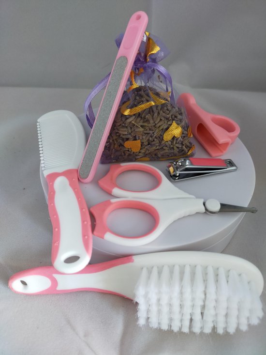 Baby verzorgingsset 7-delig veilige Verzorgset in glazen pot van Beaux Petits® roze/meisje — afbeelding 2