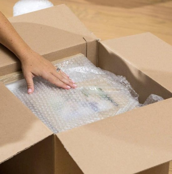 Noppenfolie - 2 stuks - 40cm x 10m - Extra sterk - Bubble Wrap Rol - Bubbeltjes plastic - Bescherm uw spullen - Voor inpakken en verhuizen - Bubbeltjesplastic