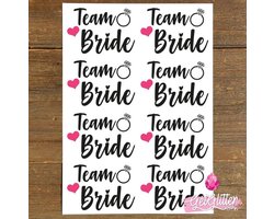 GetGlitterBaby® - Plak Tattoos / Tijdelijke Tattoo Vrouwen - Vrijgezellenfeest Versiering Decoratie Vrouw - Team Bride / Bride to be
