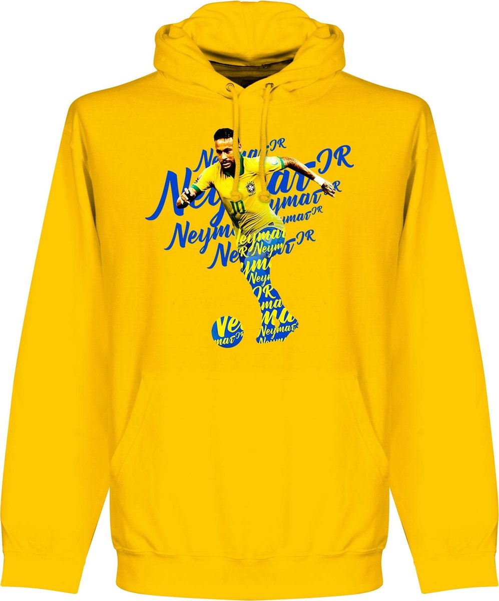 Neymar Brazilië Script Hoodie - Geel - XL