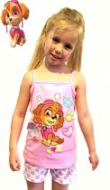 Paw Patrol - kleuter/kinder - singlet - shortama - Skye roze - maat 98