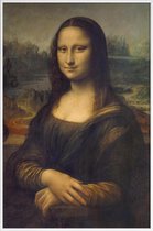 JUNIQE - Poster met kunststof lijst Da Vinci – Mona Lisa -30x45 /Bruin