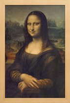 JUNIQE - Poster in houten lijst Da Vinci – Mona Lisa -20x30 /Bruin &