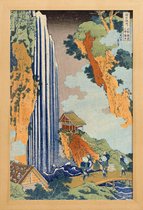 JUNIQE - Poster met houten lijst Hokusai - Ono Waterfall, the Kiso