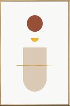 JUNIQE - Poster met kunststof lijst Horizon gouden -20x30 /Goud &