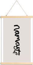 JUNIQE - Posterhanger Namaste -60x90 /Ivoor & Zwart