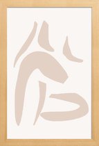 JUNIQE - Poster in houten lijst Into Dust -30x45 /Ivoor & Wit