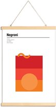 JUNIQE - Posterhanger Negroni - minimalistisch -20x30 /Rood & Wit