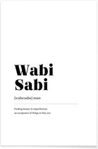 JUNIQE - Poster Wabi-Sabi -60x90 /Wit & Zwart