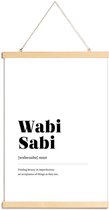 JUNIQE - Posterhanger Wabi-Sabi -40x60 /Wit & Zwart