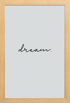 JUNIQE - Poster met houten lijst Dream -13x18 /Roze