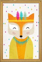 JUNIQE - Poster met houten lijst Regenmaker -20x30 /Geel & Oranje