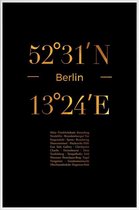 JUNIQE - Poster met kunststof lijst Berlin Icons gouden -13x18 /Goud &