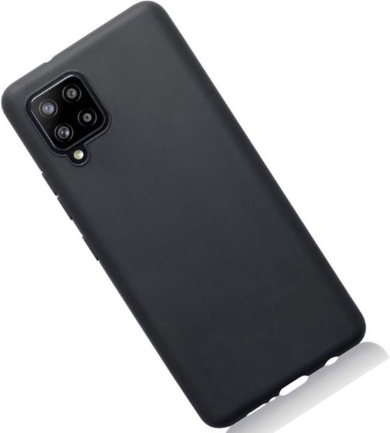 Coque Arrière en TPU pour Samsung Galaxy A12 Zwart |2 Protecteurs d'écran en Tempered Glass trempé Samsung Galaxy A12 gratuites avec kit de nettoyage