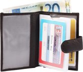 Luxe mannen/vrouwen portemonnee - creditcard houder - pasjes houder - anti skim/RFID - Echt leer - Bruin