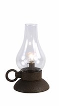 Olielamp roest - led - batterijen  - met timer - L13B10,5H19,5CM - Em-Four