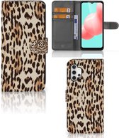 Book Cover Samsung Galaxy A32 5G Smartphone Hoesje Leopard