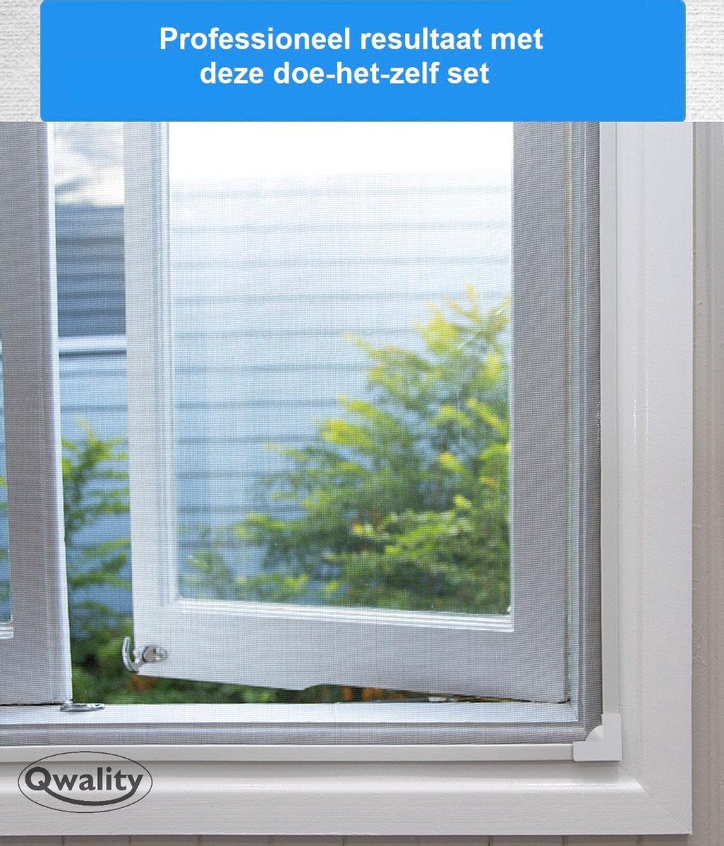 Universele Raamhor Magnetisch 150 x 150 cm - Wit - Raam Hor - Magnetisch Horrengaas op Maat - Zelf Hor Maken - Insectenhor - Horgaas Inkortbaar - Universele Inzet Hor Raam - Muggengaas Magneet - Magnetische Hor Voor Ramen - Qwality® – foto 4