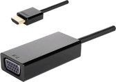Renkforce RF-4153800 HDMI / VGA Adapter [1x HDMI-stekker - 1x VGA-bus] Zwart 0.05 m