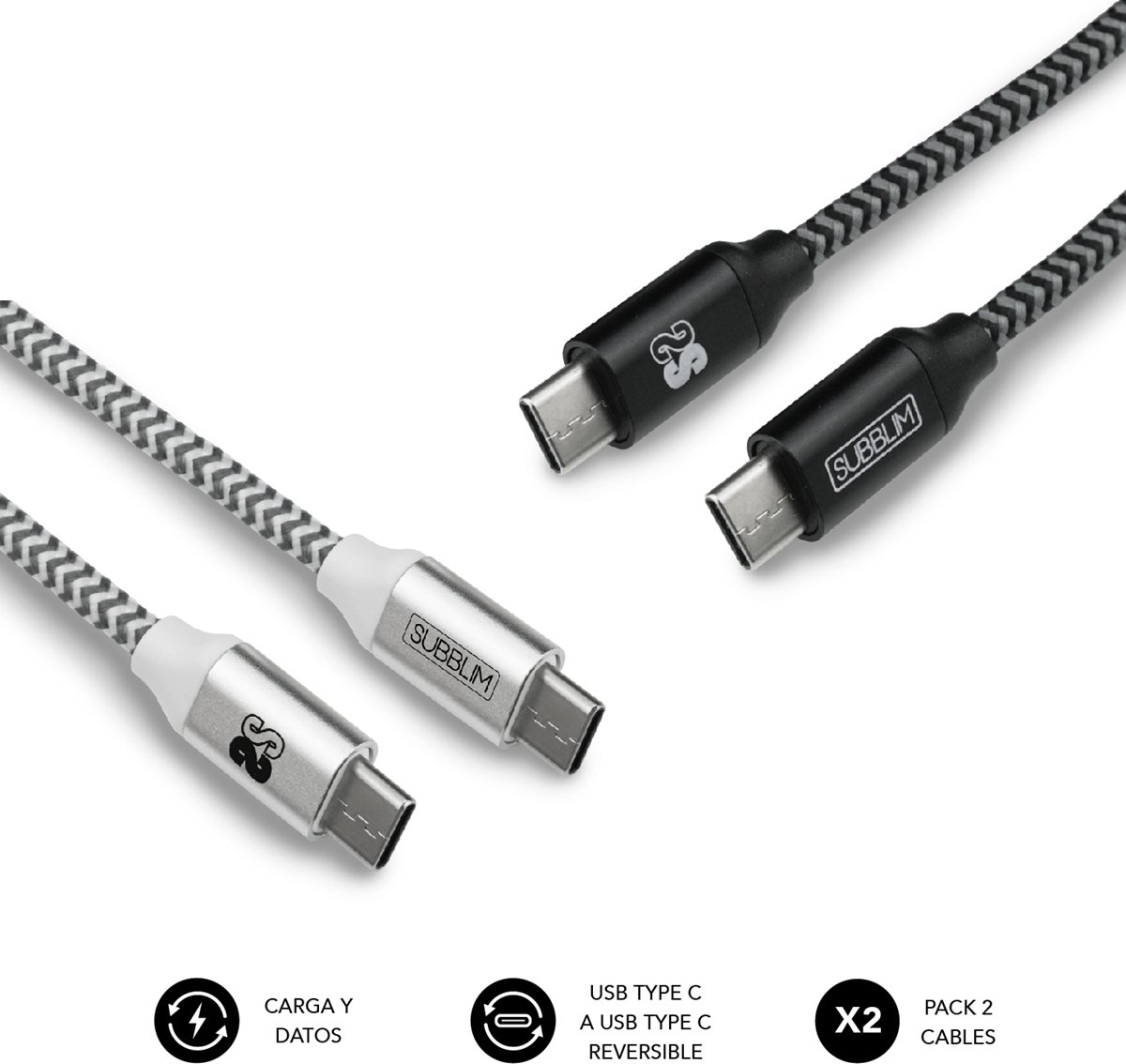 USB-C Cable Subblim SUB-CAB-4CC001