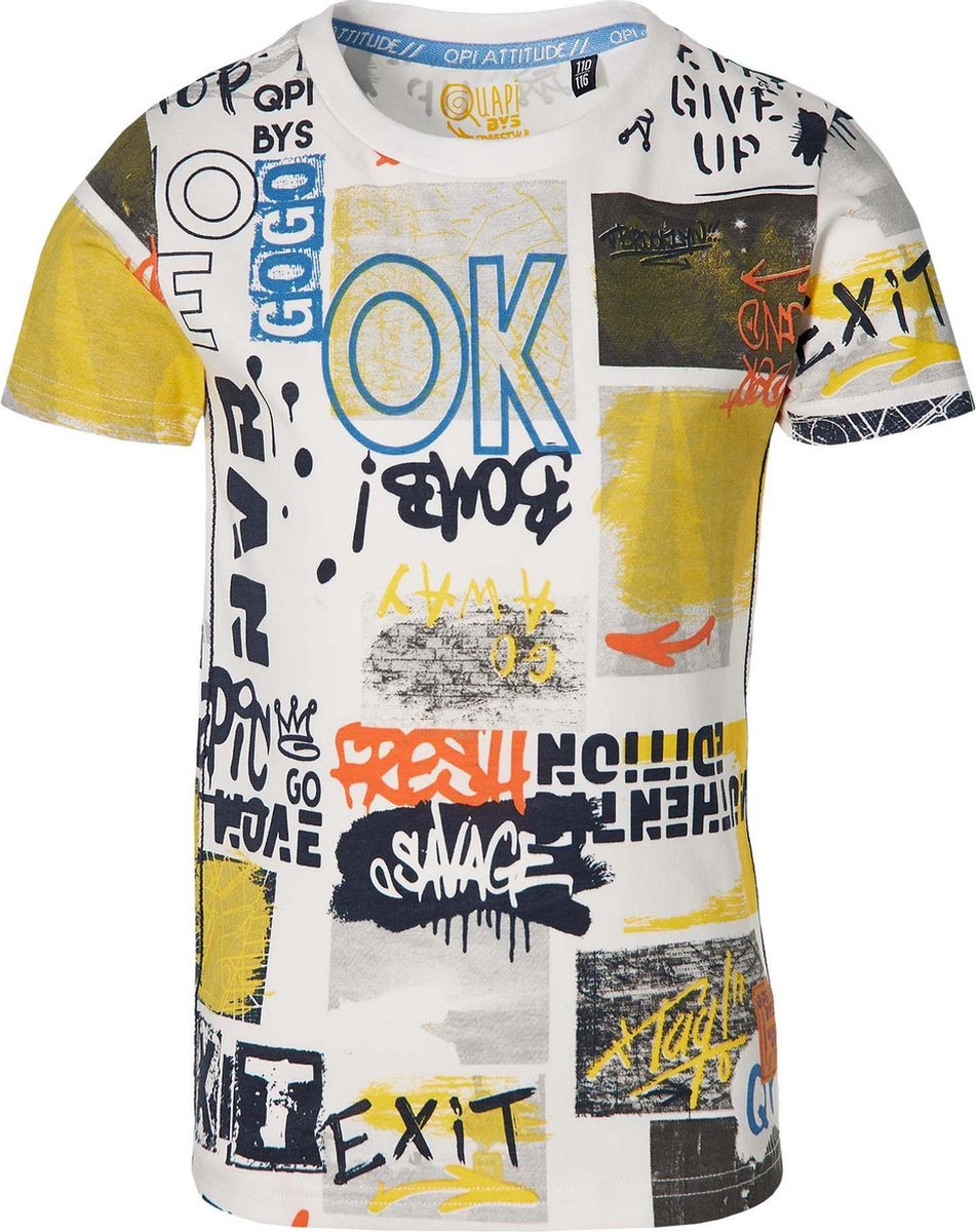 Quapi shortsleeve Faiko grafitti voor jongens - maat 92