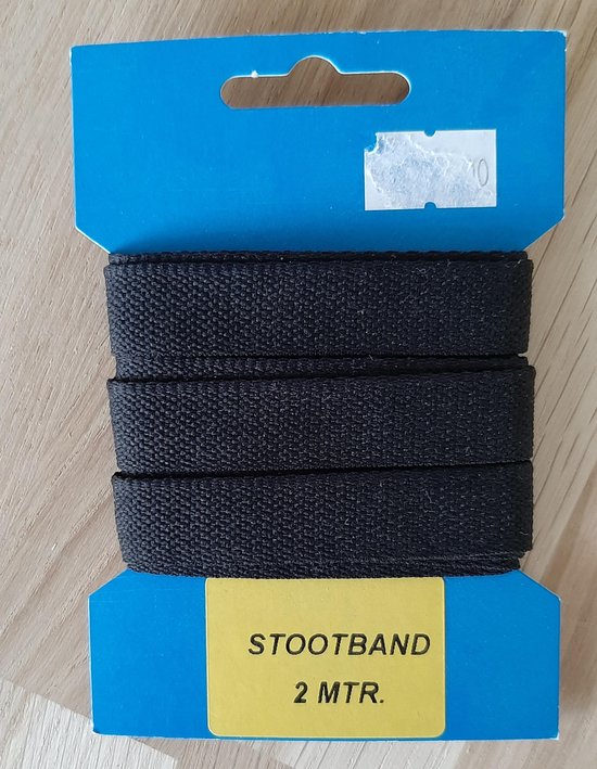 stootband - zwart 15 mm - blister 2 m - stevig band voor afwerken  broekspijpen en naden | bol.com