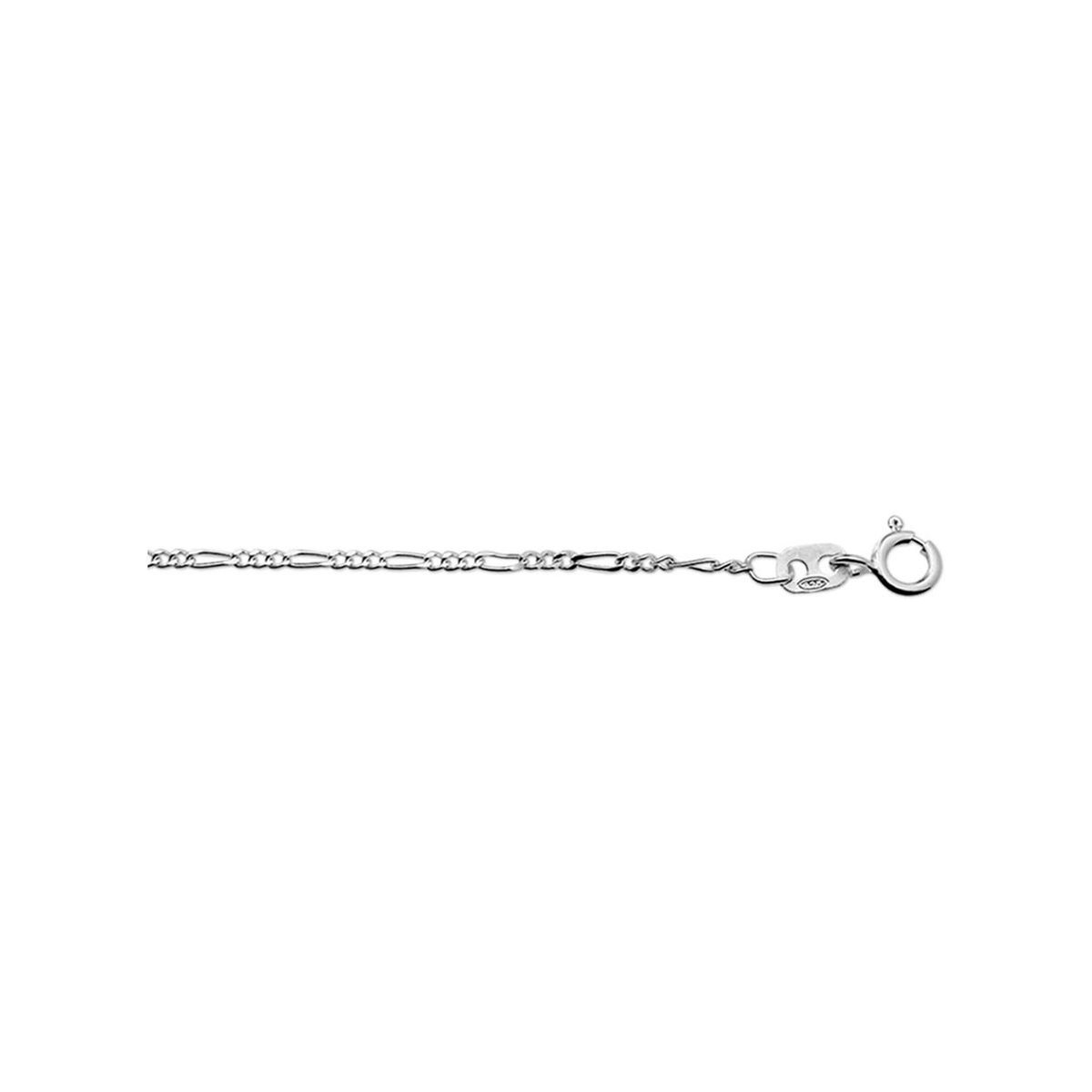 YO&NO - Ketting  - Zilver - Figaro - 1.6mm - 50cm - Poli - Heren - Sieraden Vrouw - Gerhodineerd - Zilver 925