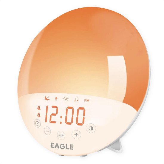 Kapel maïs verkoper Eagle Smart Wake up light – Wekkerradio – Nachtlamp – Bedlamp –  Lichttherapielamp – Wit | bol.com