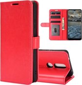Nokia 2.4 hoesje - MobyDefend Wallet Book Case (Sluiting Achterkant) - Rood - GSM Hoesje - Telefoonhoesje Geschikt Voor: Nokia 2.4