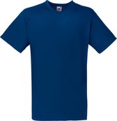 Fruit Of The Loom Heren Valuegewicht V-hals, T-shirt met korte mouwen. (Marine) Maat XL