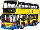 Dubbeldekker-Bus met led verlichting en motoren - 4300 bouwstenen -  volledig Compatible met grote merken -Uniek in Nederland
