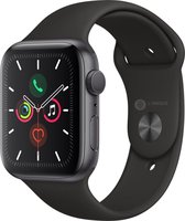 Siliconen Sportbandje / Geschikt voor Apple Watch bandje / 38 mm / 40 mm / 41 mm / S/M / iWatch / Horlogebandje / Series 1 2 3 4 5 6 7 SE / Roestvrij - Zwart / Black