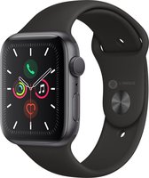 Siliconen Sportbandje / Geschikt voor Apple Watch bandje / 38 mm / 40 mm / 41 mm / M/L / iWatch Horlogebandje / Series 1 2 3 4 5 6 7 SE / Roestvrij - Zwart / Black