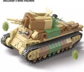 N03 - Japanse Type 89 Chi-Ro Tank - 528 onderdelen en 3 mini-figuren - WW2 Bouwstenen