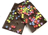 Joe & Mien Ambachtelijke Chocolade reep - Confetti - Puur - 2 x 135 gram