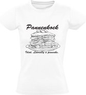 Pannenkoek Dames t-shirt | eten | sukkel | prutser | cadeau | Wit