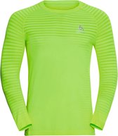 Odlo Naadloos hardloopshirt met lange mouwen, Essential Running shirt,  heren, geel