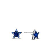 Zilveren oorknoppen met spinel TCP11912BLU | Trendy Chic Petit by Siebel