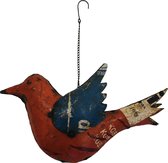 Gerecycled metalen decoratie Vogel | bird hanging | 35x8x24 | mix colour