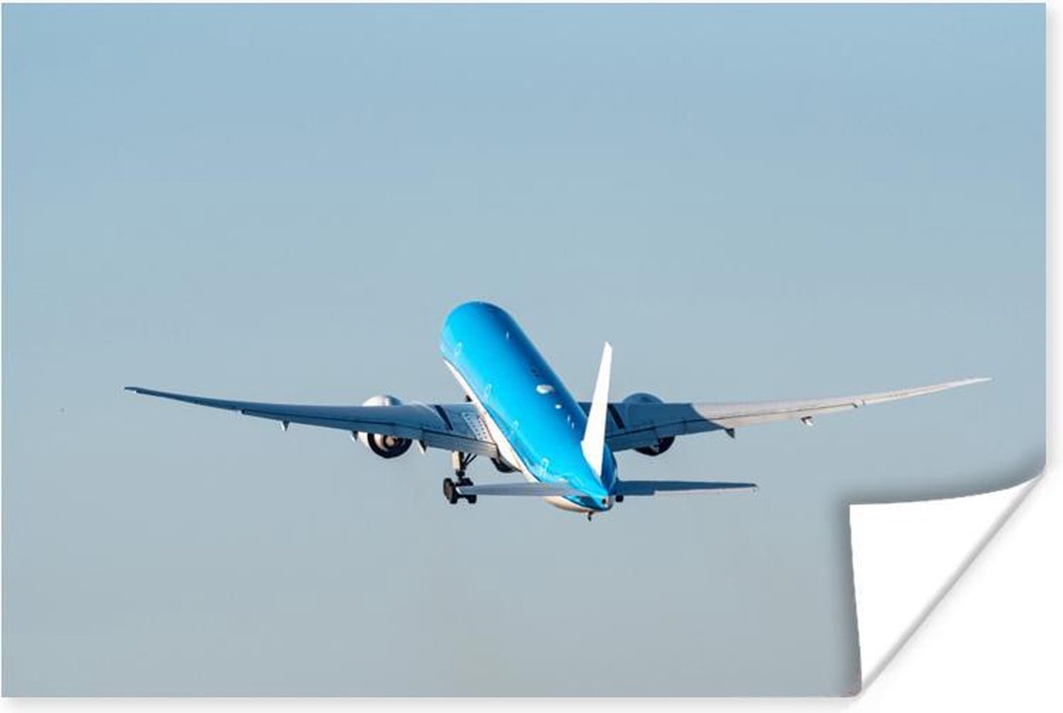 bol.com | Opstijgen van een vliegtuig bij Schiphol 90x60 cm - Foto